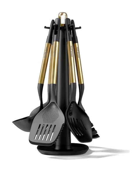 GOLD URBAN 7-piece rotating six-piece utensil stand