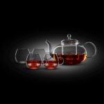 Glass teapot set 1500 ml + 4 glass cups 350 ml INDONESIA