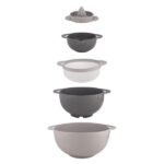 Bowl, strainer and juicer set