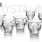 Set of 6 Crystaline whiskey glasses, 220ML