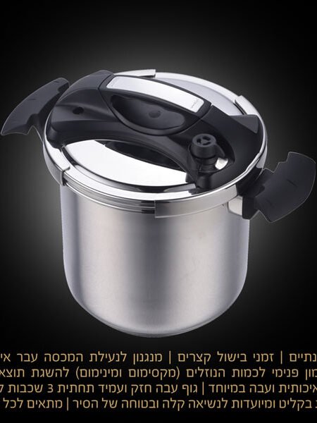 Stainless steel pressure cooker, diameter 24 cm, from Dream Chef, 10 liters, made of stainless steel
