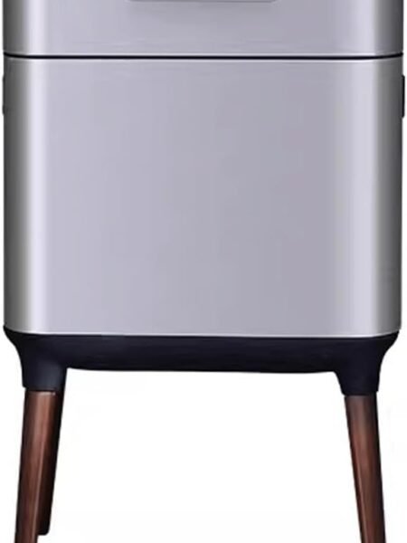 A garbage can for the kitchen is classified as a household trash can and press type Salon stainless office high-legged with a prestigious light cover and large capacity containers and a waste basket