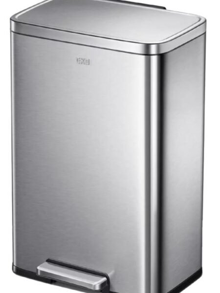 MADISON 30-liter square trash can, brushed stainless steel, from EKO
