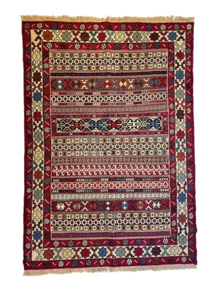 Handmade Pure Wool Turkish Van Kars Rug Kilim | 150 * 103 cm