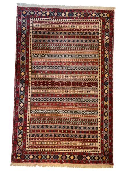Handmade Sumak Kilim | Iranian Caucasian Wool Rug | 2.00 × 1.23 m