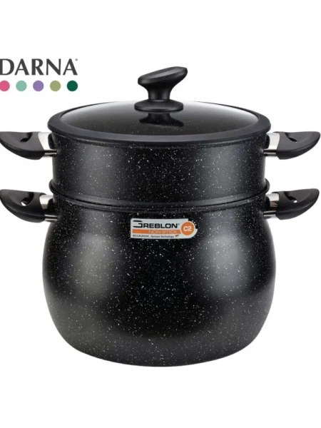 وعاء الكزكوس وoscing مصنوعة من الألومنيوم الصب 3 أجزاء في 2 الأحجام - 11 لتر خالية من الشحن