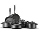 10-piece pot set - REGAL black, black handles