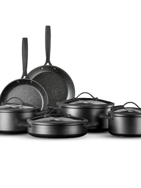 10-piece pot set - REGAL black, black handles