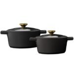 4-piece pot set - BLACKBERRY GALAXY black
