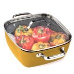 Frying pan 24 cm 4.3 liters + serving spoon EVERYDAY yellow