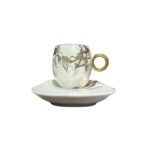 Set of 6 coffee cups and coasters - Model 1