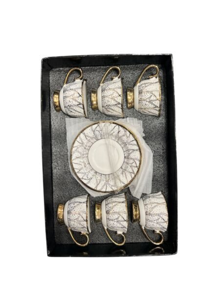 Set of 6 coffee cups and saucers - Model 4