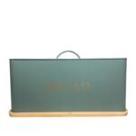 Kitchen storage box set with bamboo lid - 5 pcs - jar for tea, coffee, sugar, bread and cookies - green