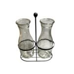 Set of 2 Glass Juice Jars