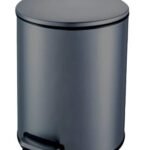 Round 3-liter CLASSIC trash can, concrete gray, from EKO
